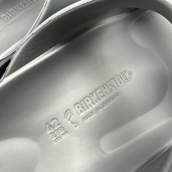 Birkenstock Arizona EVA 42 Sandals Unisex Men's 9/Womens 11 Stone Coin Sliver - Picture 11 of 15